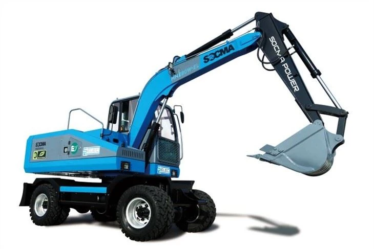 Excavator electric pe roți SOCMA 0 Mașini de construcție cu emisii de carbon de 8 tone